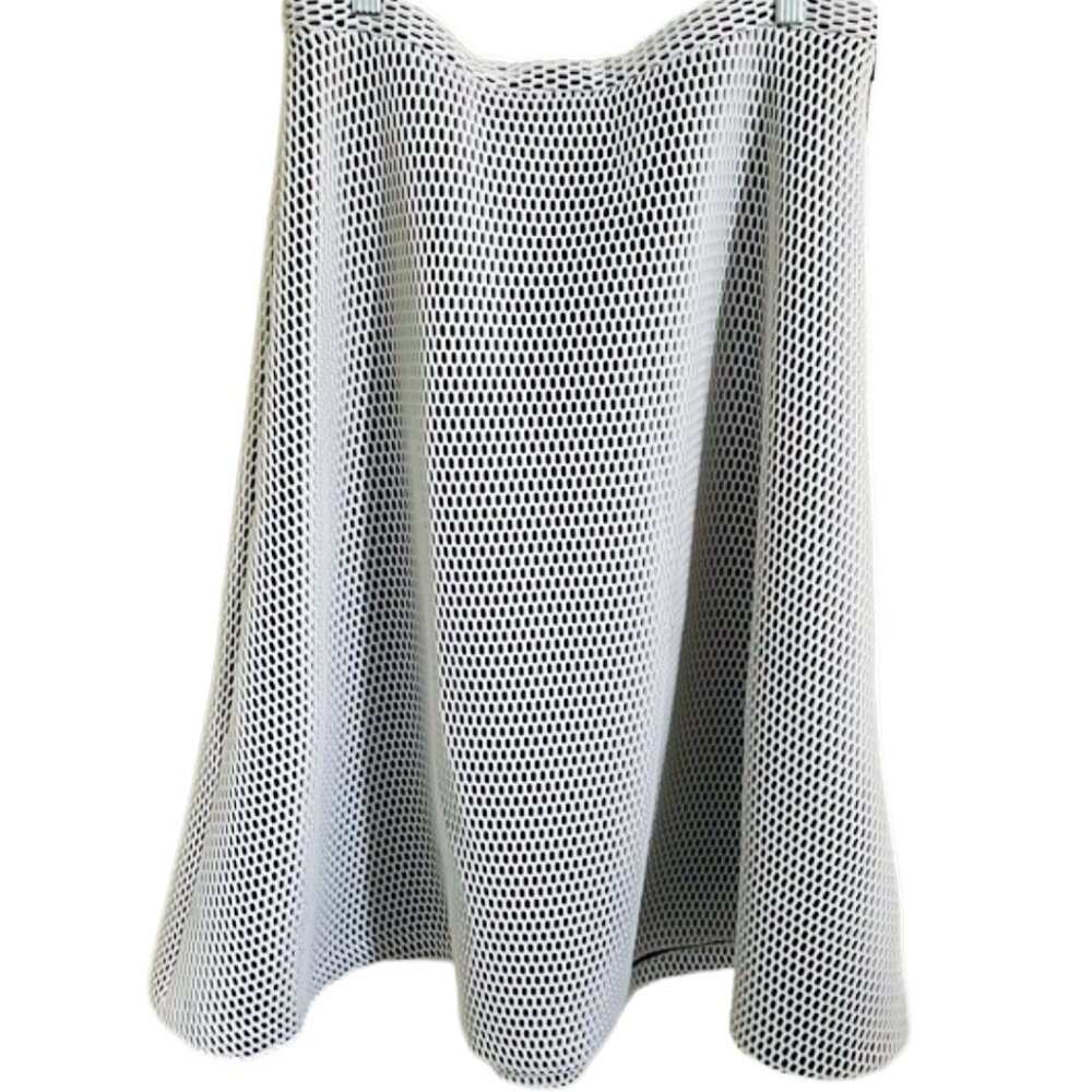 Calvin Klein Black and White A-Line Skirt